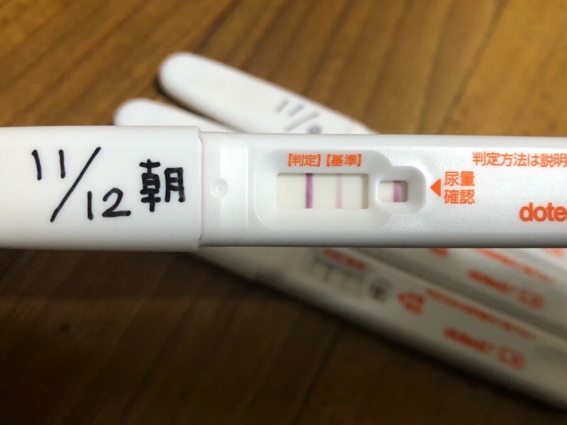 排卵検査薬で妊娠判定 画像